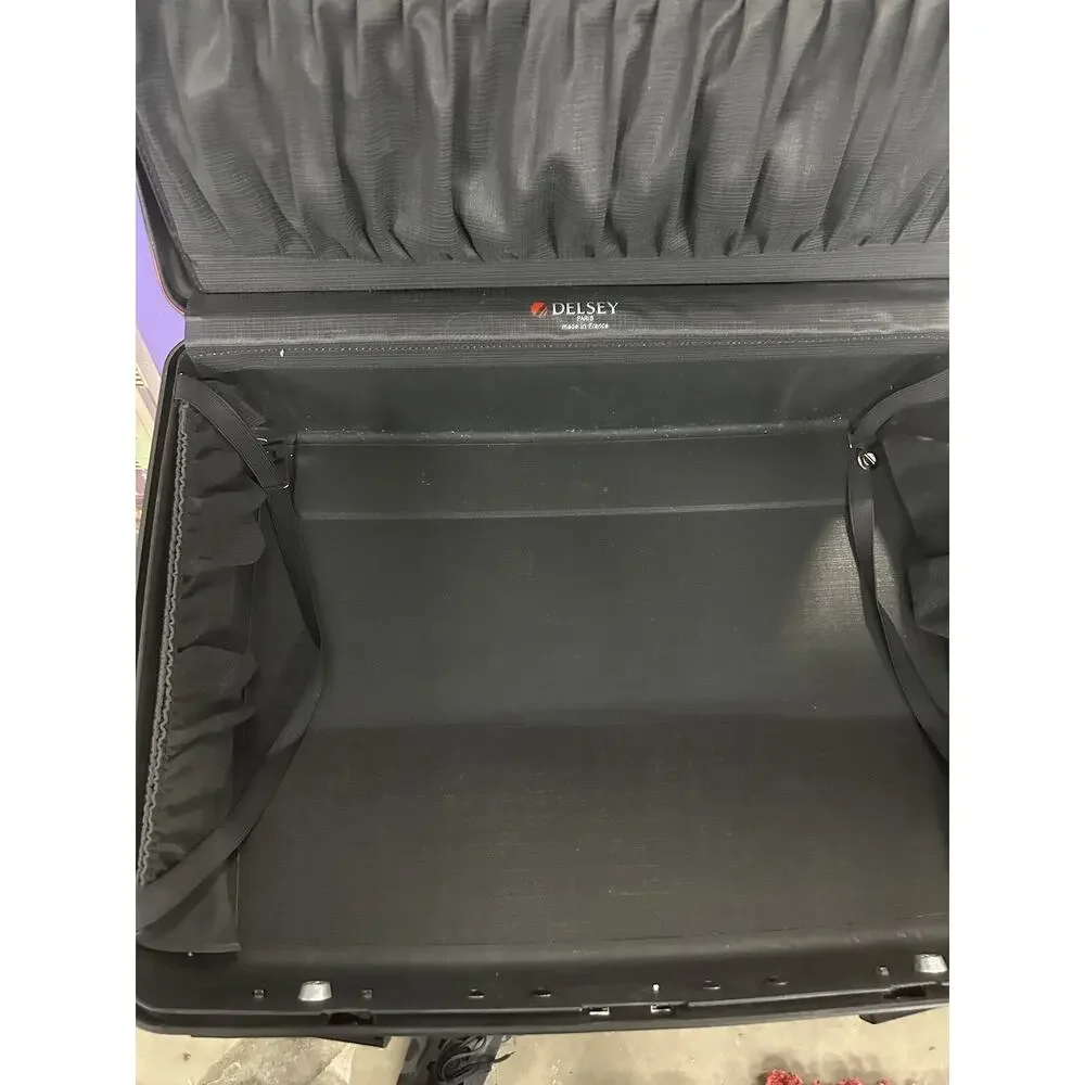 Vintage Delsey Club Hardside black Luggage Suitcase 21x16x8